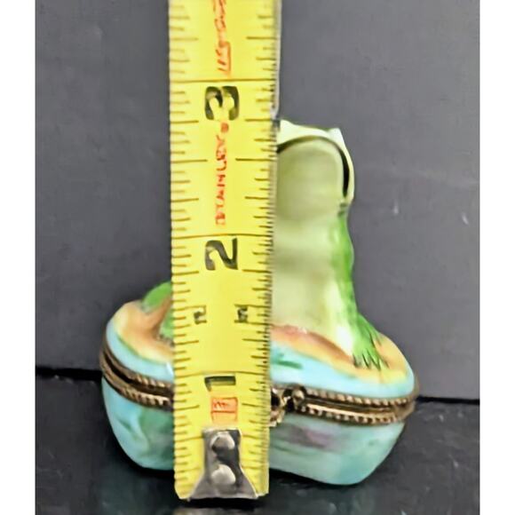 Limoges Frog on Lily Pad Trinket Box Hand Painted France Porcelain Signed PHB - Picture 7 of 7